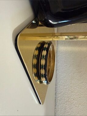 Gold and Dark Green  J.Crew Bangle Bracelet